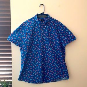 XL J. Crew popsicle printed short sleeve button up